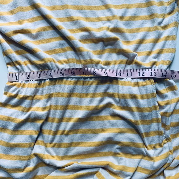 🇪🇸 ZARA jersey summer dress yellow stripes size M - Picture 7 of 10